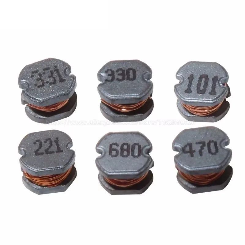 50PCS CD43 SMD Power Inductor 2.2 3.3 4.7 10 22 47 68 100 220 330 470UH Wire Wound Chip Power Inductance 100 101 221 2R2 4R7 1mH