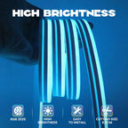 EU Plug DC24V 3535 RGB Neon LED Strip 5/10/15/20/30M Bluetooth Music Sync Waterproof Neon Rope Light for Indoor Outdoor Decor
