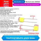 10PCS 100V Correction Capacitor Polypropylene Safety Plastic Film 100V 1nF ~ 470nF 100nf 220nf 10nf 47nf 22nf 1nf 0.47uf 0.1uf