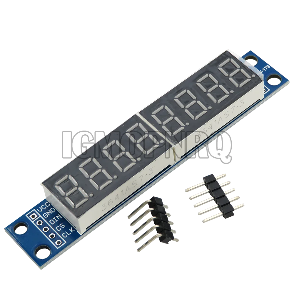 MAX7219 7-segment LED Dot Matrix 8 Digit Digital Tube Display Control Module 3.3V 5V Microcontroller Serial Driver DIYGBA
