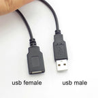 0.3m/1m/2m Power Supply Cable 2 Pin USB 2.0 A Female male 4 pin wire Jack Charger charging Cord Extension Connector DIY 5V line