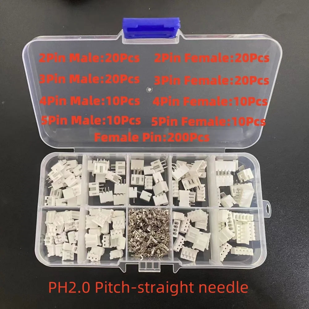1Box JST SH 1.0MM / JST 1.25mm / PH 2.0mm / XH2.54mm /VH/SM/KF2510 Male Plug Female Socket Housing Crimp Terminal Connector Kit