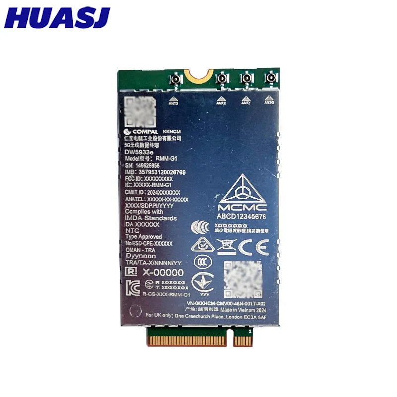 FM350-GL DW5931e 5G M.2 Module For Dell Latitude 7440 Latitude 5531 9330 3571 Laptop Intel 5G Solution 5000 FM350 gl