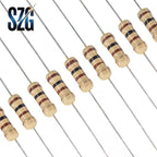 100Pcs/Lot 0.25W Carbon film Resistance 1/4W 1% Metal film Resistor 10R 150R 1K 22K 100K 3M 4.7M 5.6M 7.5M ohm Power Resistance