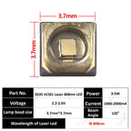 SMD 3535 IR Led Diode Laser Infrared Vcsel Lamp Beads 3W 850nm 940nm 980nm 1064nm 5W 808nm Optical Wafer Heating Medical Beauty