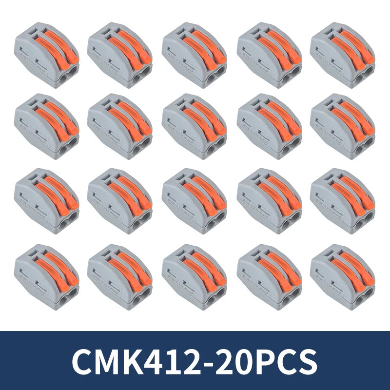10/20Pcs Quick Push in Lever Wire Connector Splicing Compact Terminal 2 3 4 5 Ports Fast and Stable Connection Easy Installation