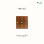 Avoir Retro Black Walnut Panel Toggle Switches USB Type C FR EU Socket Outlet Brass Lever Wall Light Switches Cat6 Rj45 For Home