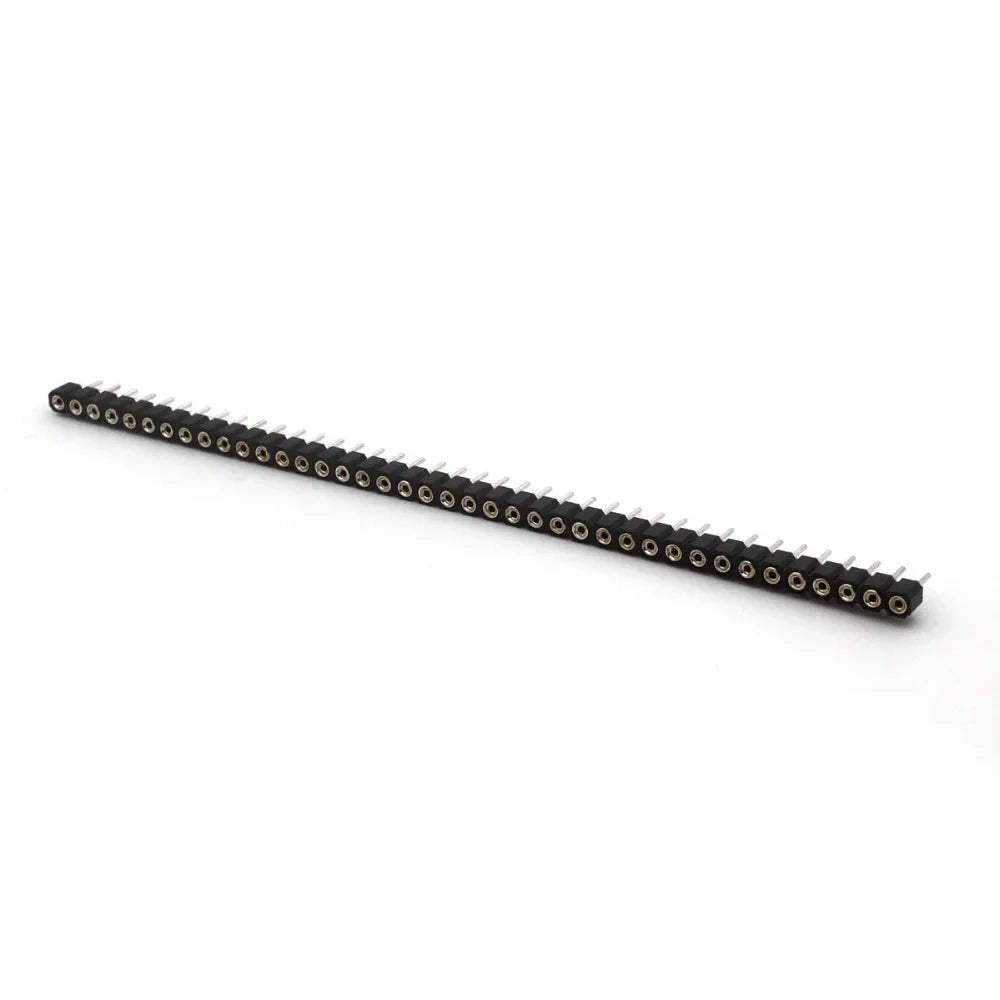 10pcs 2.54mm L7.43/9.7/11.75/17.8mm Round Single Row 1x40Pin Hole Breakable PCB IC Crystal Transistor Female Pin Header Socket