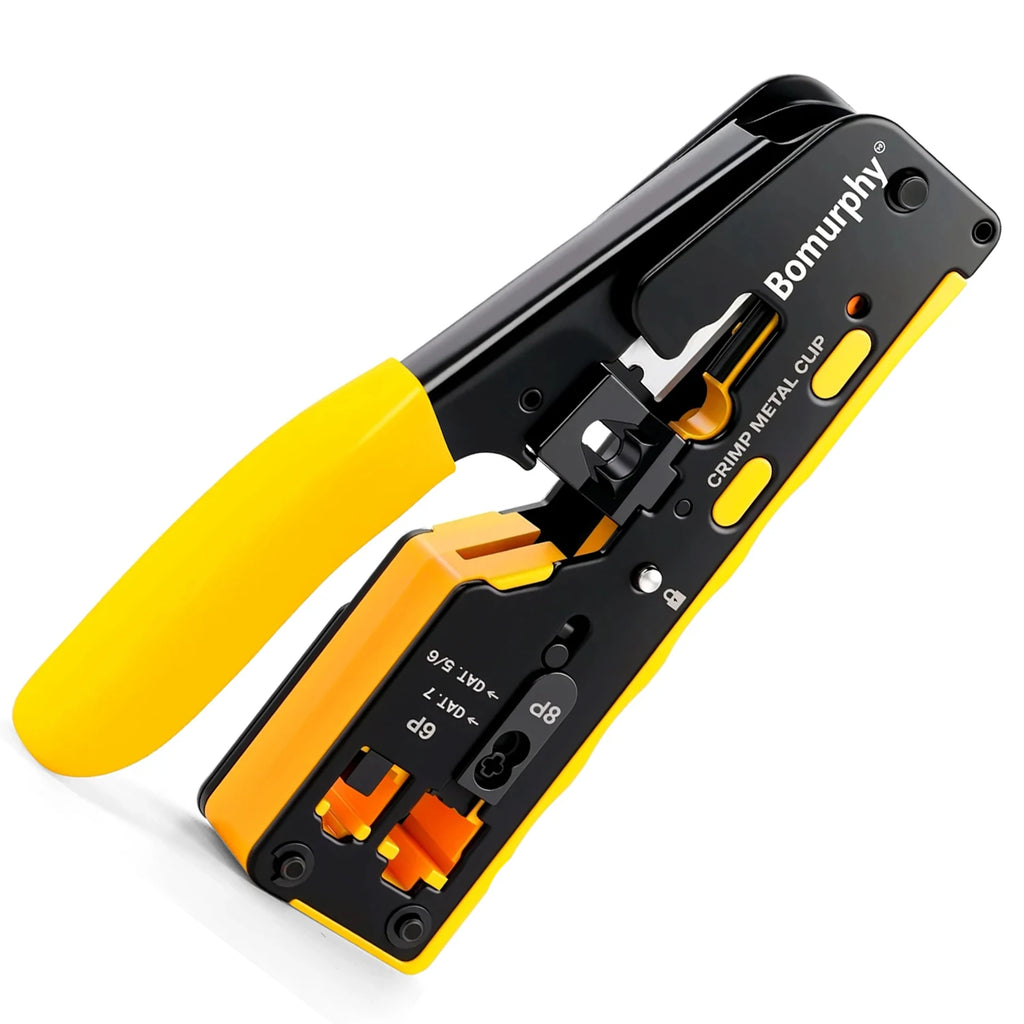 RJ45 CAT7 CAT6A Crimping Tool for Cat7/6a/6/5e Network Connector Wire Cutter Wire Stripper Ethernet Crimper Set