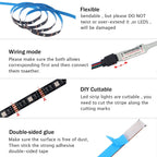 DC 5V RGB LED Strip 5050 30LEDs/m Battery Powered IP21/IP65 IR RF Remote Control Flexible Tape for TV Backlight Room Decor