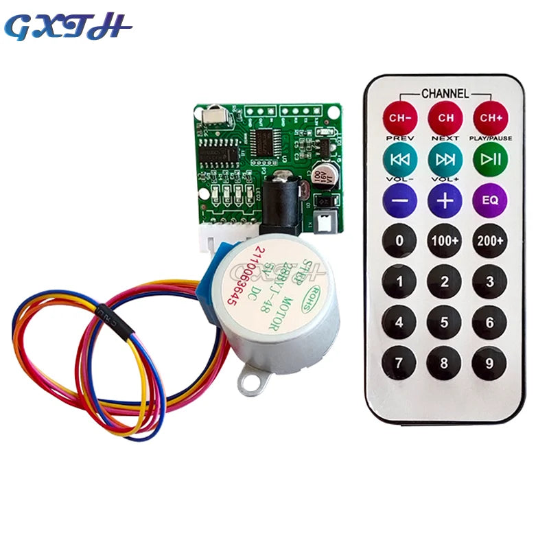 5V 4-Phase 28BYJ48 DC Gear Step Stepper Motor ULN2003 Driver Board ULN2003 PIC MCU DIY Remote Control