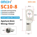 OMCH 5/10/20PCS SC Type Terminals Wire Welding Cable Connector Suit 1.5-50mm2 Cable Crimp Wire Connectors