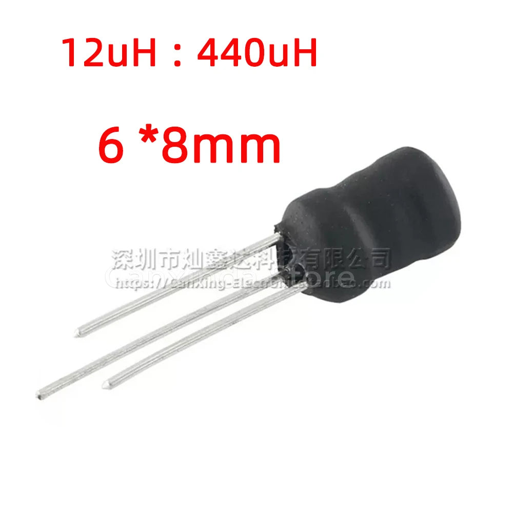 10pcs 3 Pin Ferrite Coil I Shaped Alarm Buzzer Boost Booster Step Up Inductor Inductance Choke Filter Drum Core Radial