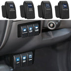 12V Marine Grade Rocker Switch SPST/ON OFF, DPDT/(ON) OFF (ON) Blue Led Light Bar for Carling ARB NARVA Replace Waterproof IP66