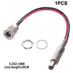 DC099 5.5 x 2.1mm/5.5x2.5mm DC power outlet male female connector adapter with 10cm/20cm Cable  5.5*2.1
