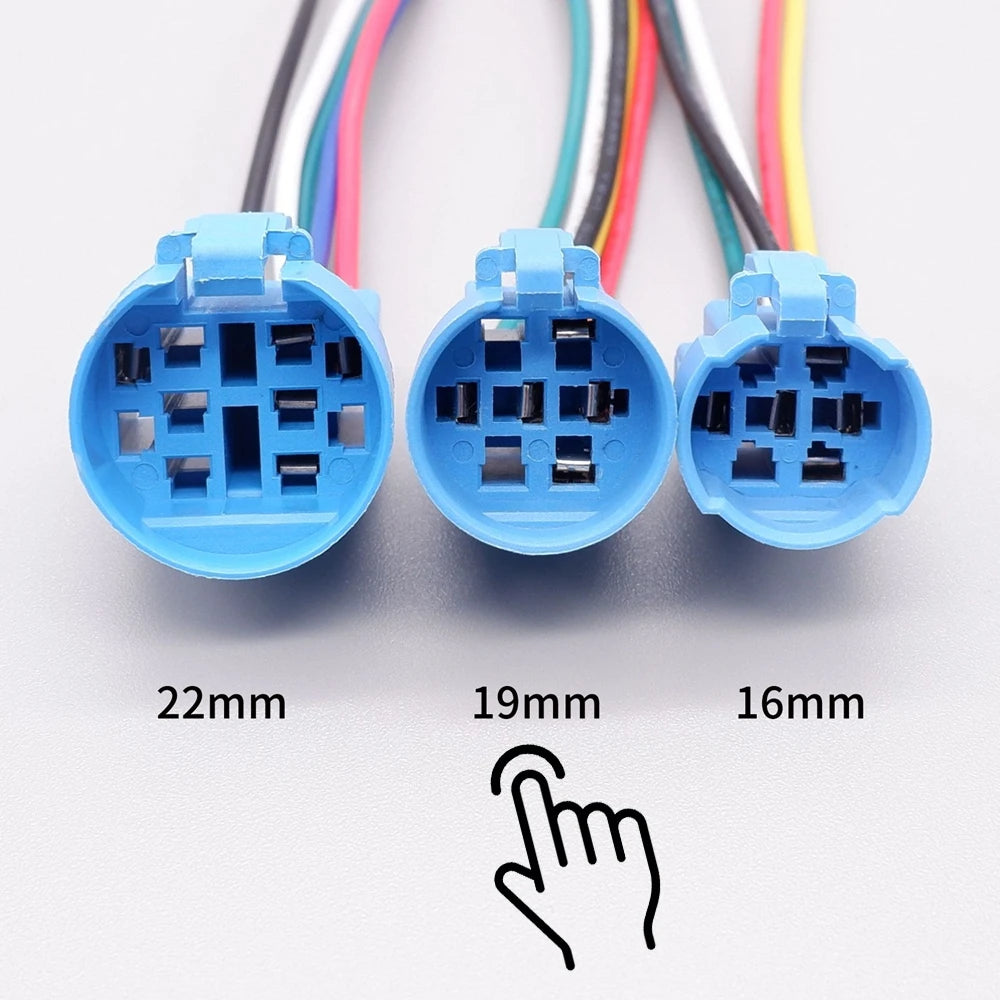 16mm 19mm 22mm Metal Power Supply Switch Push Button PC Pulsador Car Engine Backlit 3v 6v 12v 24v 220v Momentary Start Stop LED