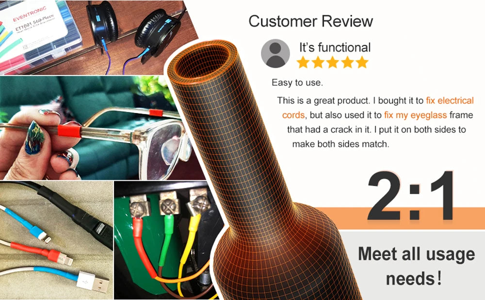 Heat Shrink Tube Kit Thermoresistant Tubing Heat Shrink Wire Wrapping Electrical Connection Cable Insulation Sleeved Protecter