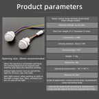 2PCS Automatic Sensor Light Switch LED Human Body Sensor Infrared Sensor Detection Infrared PIR Probe LED Body Sensor Switch