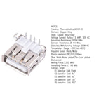 5/10Pcs Right Angle USB 2.0 Type A Female Socket 4Pin DIP Welding PCB Connector