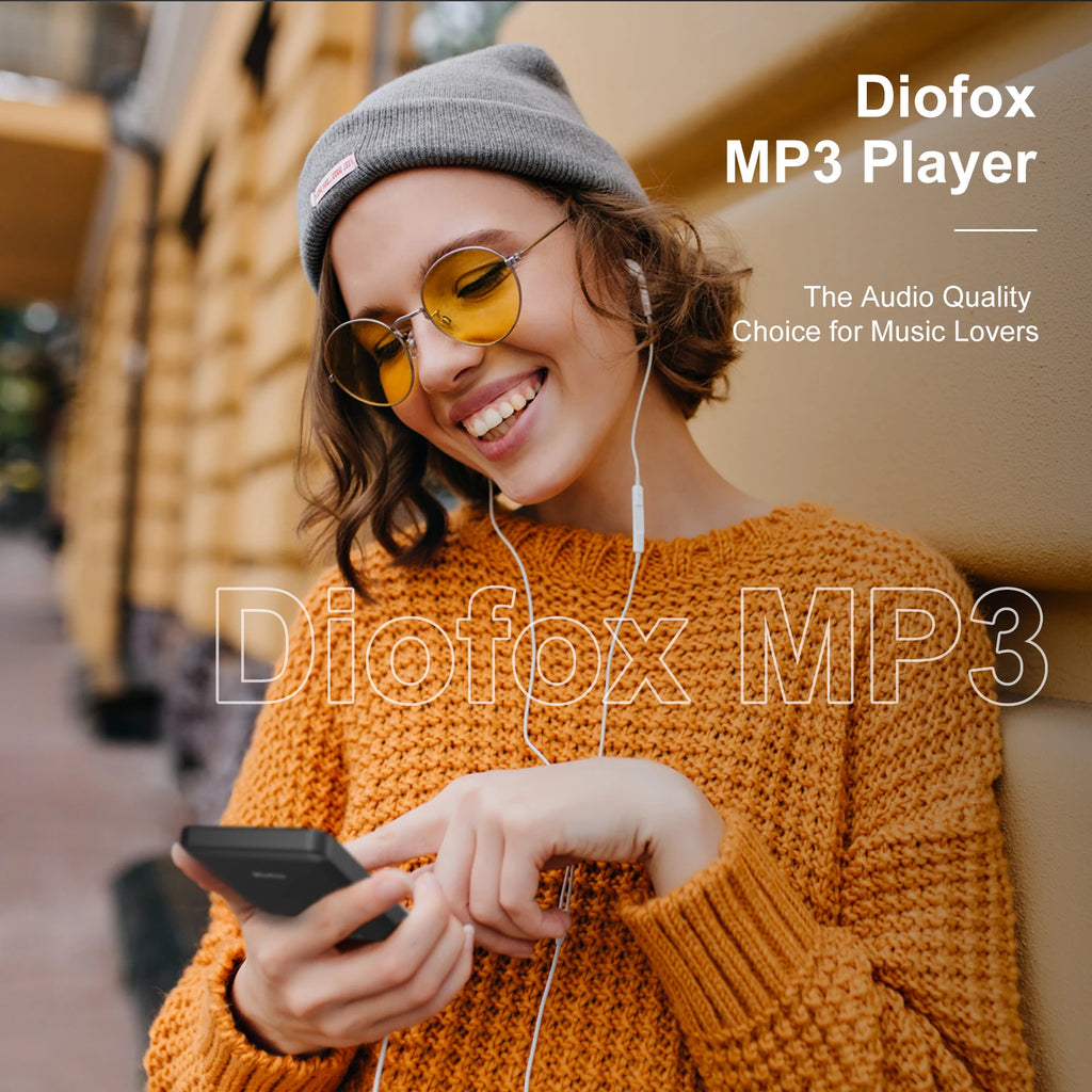 Diofox MP3/MP4 Player Android 4.0 Inch Touch Screen 2+16GB Bluetooth 4.1 Dual‑Band WiFi TF Card Expandable Up To 512GB Portable