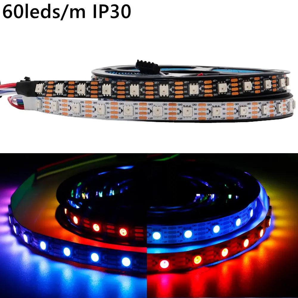 WS2815 Led Strip With14/17/21Keys Controller (WS2812B WS2813 Updated) RGB Individually Addressable Kits 30/60/144 Leds/M DC12V