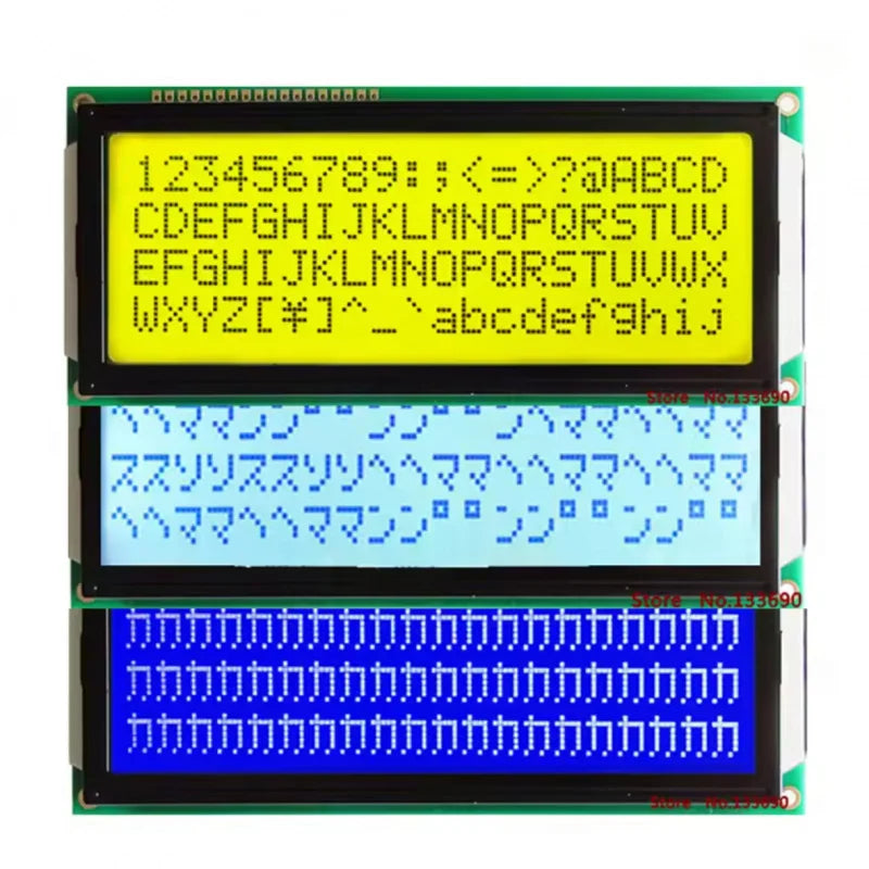 5V Larger LCD 2004 20x4 Largest Character English And Russian Cyrillic Font Yellow/Gray/Blue Screen 204 Display HD44780