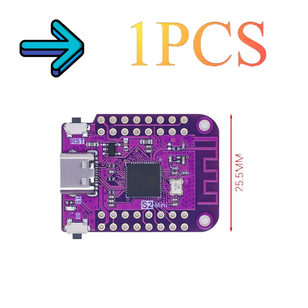 ESP32 S2 Mini WiFi Board Based ESP32-S2FN4R2 ESP32-S2 4MB Flash Type-C Connect Compatible with MicroPython