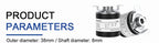 AUCHTEL 38mm Incremental Rotary Encoder 8mm Half Hollow Shaft Photoelectric Optical Switch 10-1024-1800-2500-3600 PPR 5-24VDC