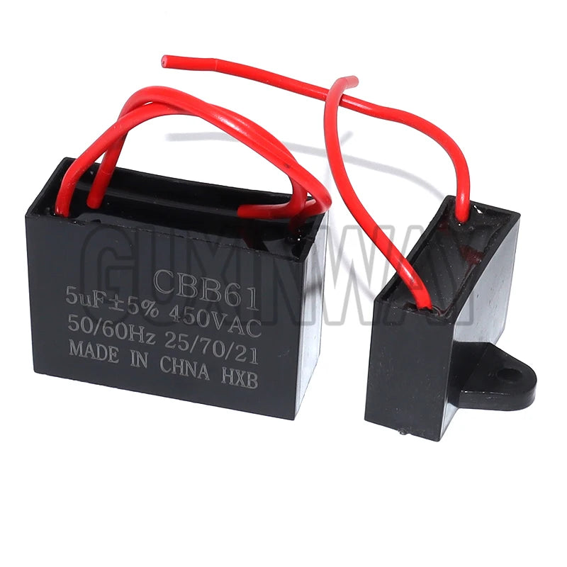 CBB61 Capacitor 450V Fan Starting Capacitor 450V Fan Capacitors 1UF/1.2UF/1.5UF/2UF/2.5UF/3UF/4UF/5UF/6UF/10UF