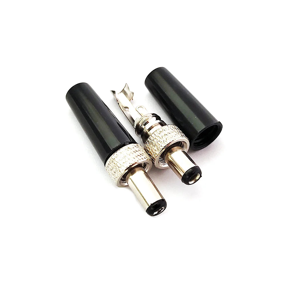 5/10PCS DC Power Plug Connector 5.5*2.5 / 5.5*2.1 / 3.5*1.35mm DC Male Plug with Lock Welding Line DIY