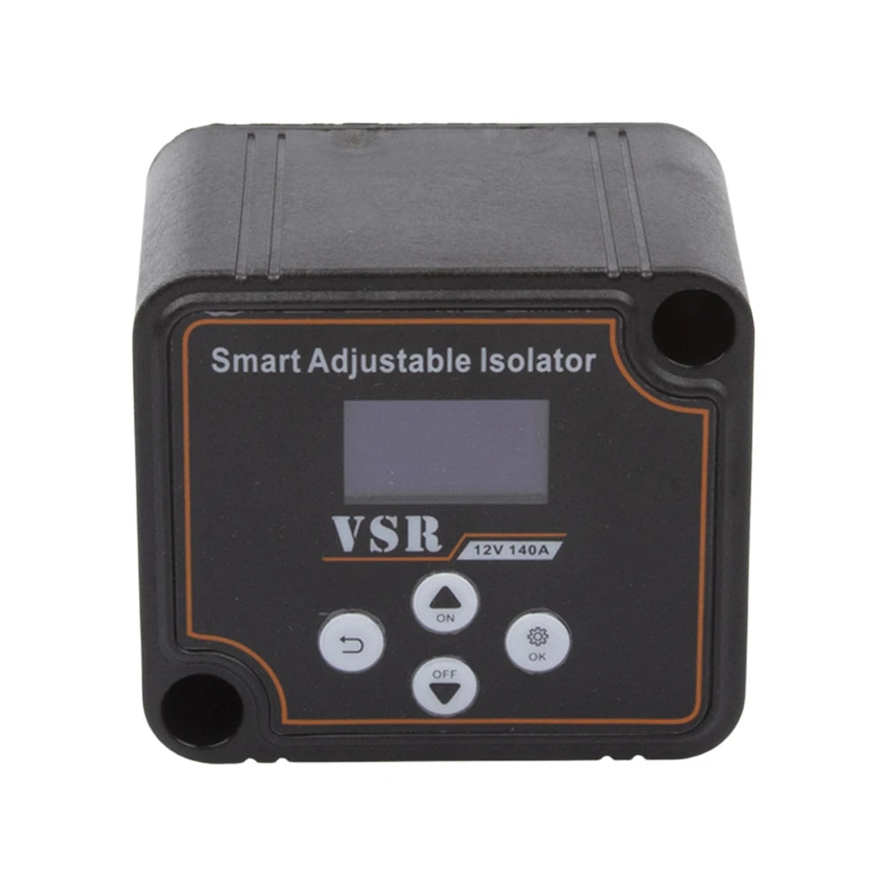 12V 140A Dual Battery Smart Isolator LCD Display VSR Car Relay Digital Voltage Sensitive Setting Split Charge Relay for Camper