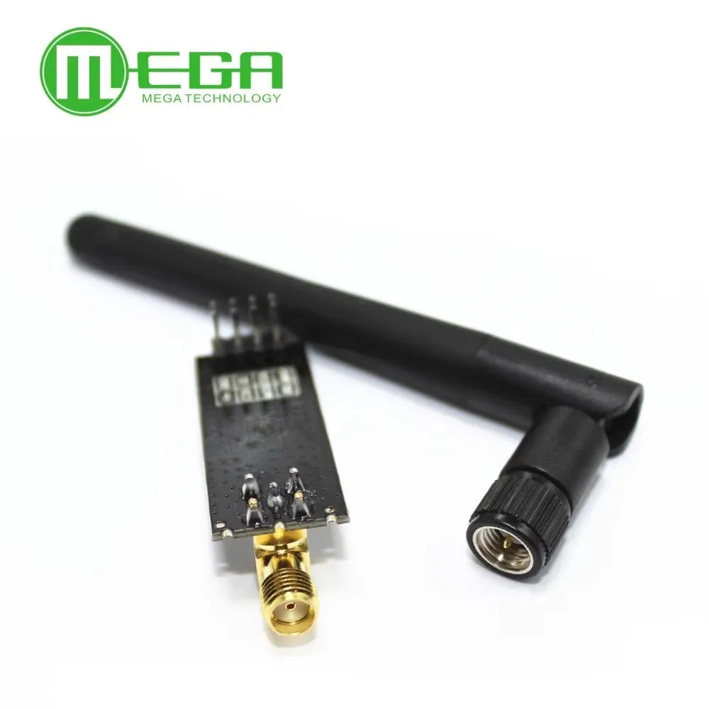 NRF24L01+PA+LNA Wireless Transceiver RF Transceiver Module 2.4G 1100m with Antenna and NRF24L01+ Breakout Adapter with 3.3V
