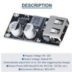 6-32V 9V 12V 24V to 5V 3A Fast Charging Module USB QC3.0 QC2.0 DC-DC Buck Converter Step-Down Quick Charger Circuit Board