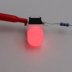 5Pcs Honyone TS6 10mm Round Top Cap 8Pin With LED Momentary Reset DPDT PCB Mini Push Button Tact Switch