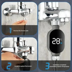 Bathroom Thermometer LED Display 0℃~99℃ Water Temperature Meter Shower Head Thermometer Accurate Digital Measurement Tool