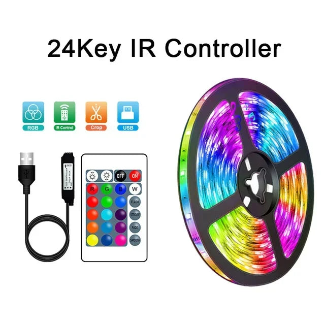 USB LED Strip Lights APP Control Color Changing 5050 RGB Led Light Flexible Lamp Tape for Room Decoration TV Backlight Diode