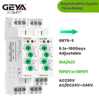 GEYA GRT6-S Cycle Time Delay Relay AC/DC24V-240V Asymmetric Relay SPDT 220V 10A Electronic Repeat Relay