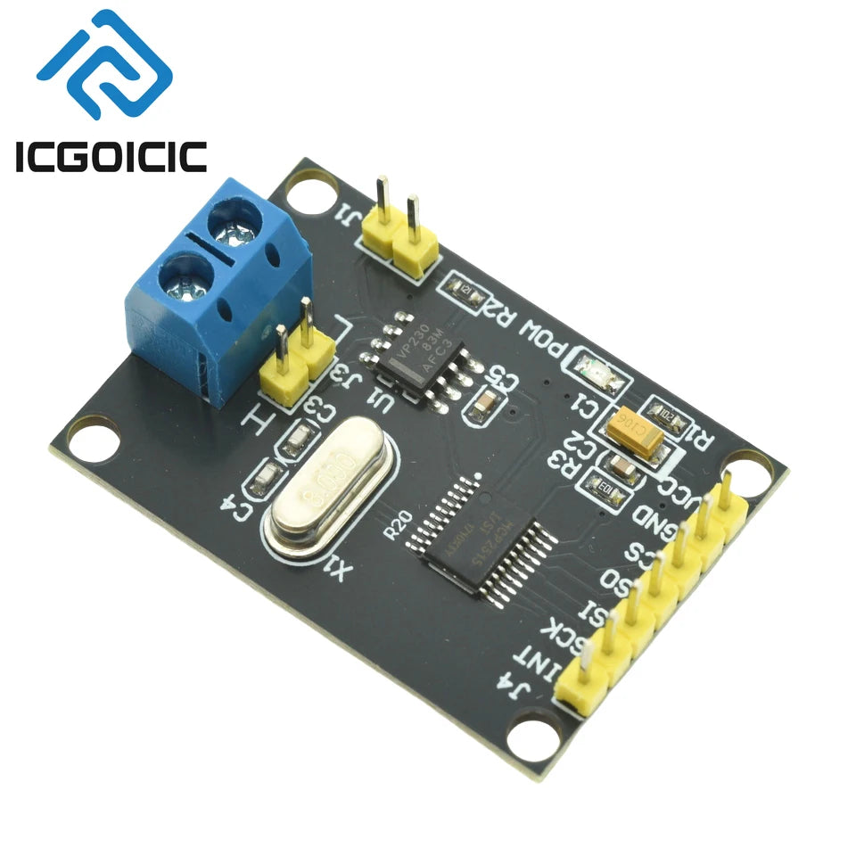 MCP2515 CAN Bus Module with SN65HVD230 – SPI Interface for Arduino, ESP32, Raspberry Pi Industrial Communication