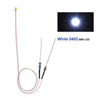 Evemodel 10pcs Pre-wired 0402 0603 0805 SMD LED Lights 50cm Wire with Resistor for 12V AC DC Bright Warm Red Blue Green Yellow