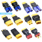 5Pcs Adapter XT60 To XT30 XT90 EC5 TRX T Female To Male Plug Deans Connectors Plug RC Helicopter Quadcopter Lipo Battery Control