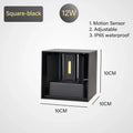 Motion Sensor Outdoor LED Wall Light LED Wall Sconce Square Waterproof IP65 Porch Garden Wall Lamp Exterior Lighting Fixture
