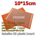 1pcs Bakelite Universal circuit test board HB plastic board 2.54MM PCB 5x7 7x9 9x15 10x15 10x22 12x18 13x25 15x18 18x30cm