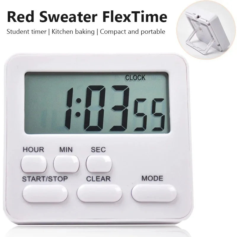 Multifunctional Kitchen Timer Alarm Clock Practical Kitchen Tools Supplies For Home Cooking Camping New
