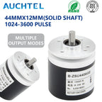 AUCHTEL 44mm IP67 Incremental Encoder 6mm Shaft Rotary Switch AB 2 Phases 10-1024-2500-3600 360 400 500 PPR 5-24VDC