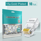 SAMZHE CAT6 UTP 50U RJ45 Modular Plug Connector 8P8C Crimp End Ethernet Cable Ethernet Connector