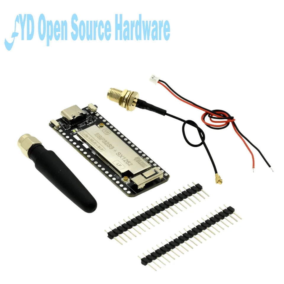 For ESP32 SX1276 LoRa Development Board – Wi-Fi BLE + Choose 433MHz or 868/915MHz, with Antenna