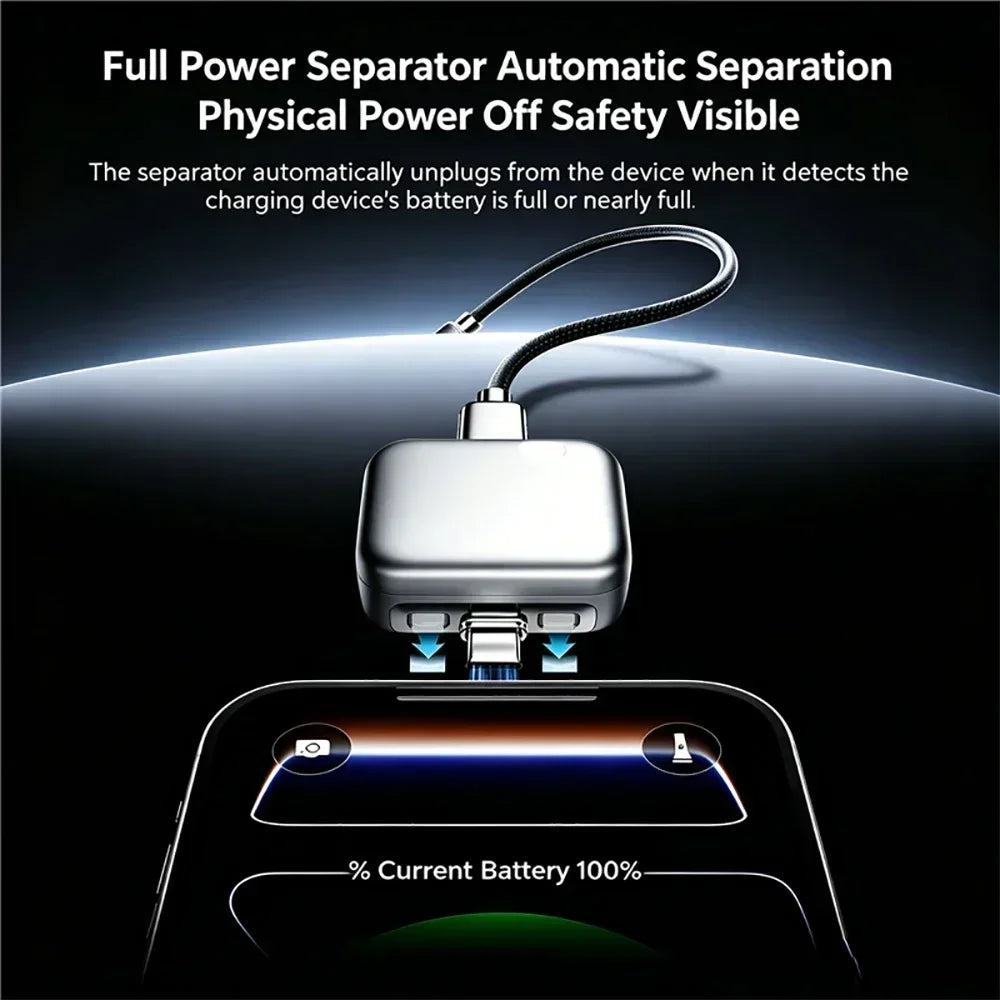Intelligence 140W Full Charge Auto-Disconnect Charging Adapter Fast Charge Safety Separator Automatically for Type-C Devices