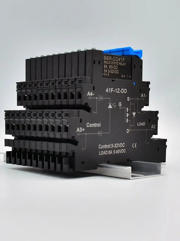 1pcs DC control AC 6A slim interface solid state relay module din ssr slim relay DC control DC 41F-1Z-C2 ssr relay din rail