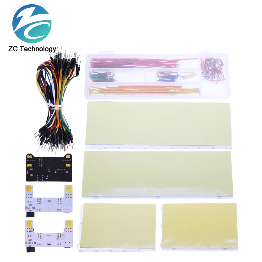 3.3V/5V MB102 Breadboard Power Module+MB-102 830 Points Prototype Bread Board for Arduino Kit +65 Jumper Wires Wholesale