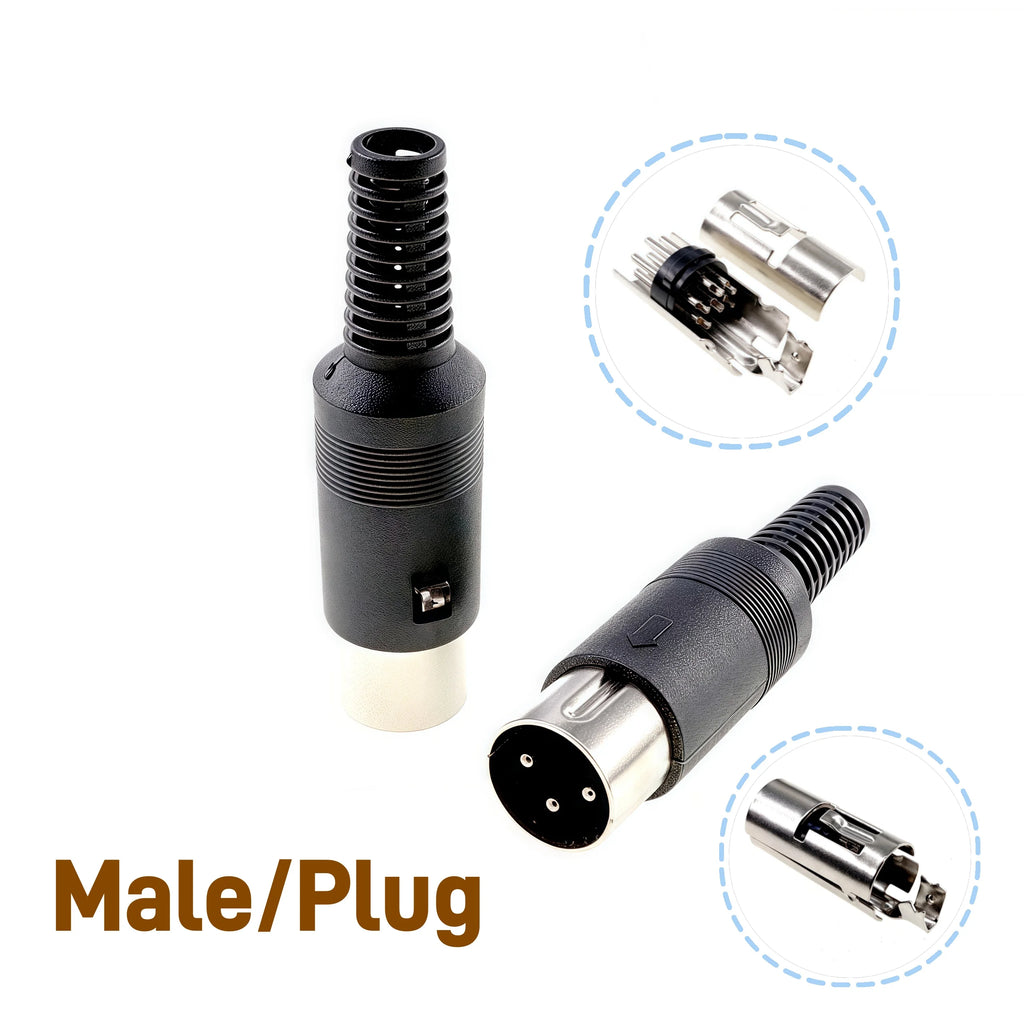 2/5 PCS 3P 4P 5P 6P 7P 8P 13Pin Din Male/Female Plug Soecket Jack With Plastic Handle Keyboard Cable Connector Adaper PS2 DIY